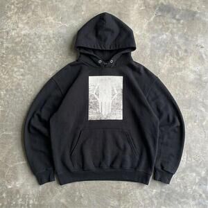 Skull Graphic Black Hoodie Grunge Streetwear